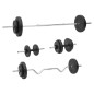 vidaXL Juego de barras y mancuernas con discos 60 kg vidaXL Juego de barras y mancuernas con discos 60 kg