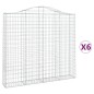 vidaXL Cestas de gaviones 6 uds forma de arco hierro 200x30x180/200 cm vidaXL Cestas de gaviones 6 uds forma de arco hierro 200x30x180/200 cm