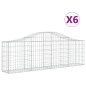 vidaXL Cestas de gaviones 6 uds forma de arco hierro 200x30x60/80 cm vidaXL Cestas de gaviones 6 uds forma de arco hierro 200x30x60/80 cm