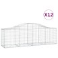 vidaXL Cestas de gaviones 12 uds forma de arco hierro 200x50x60/80 cm vidaXL Cestas de gaviones 12 uds forma de arco hierro 200x50x60/80 cm