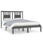 vidaXL Estructura de cama madera maciza de pino gris 140x190 cm vidaXL Estructura de cama madera maciza de pino gris 140x190 cm