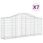 vidaXL Cestas de gaviones 7 uds forma de arco hierro 200x30x80/100 cm vidaXL Cestas de gaviones 7 uds forma de arco hierro 200x30x80/100 cm
