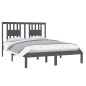 vidaXL Estructura de cama madera maciza de pino gris 140x190 cm vidaXL Estructura de cama madera maciza de pino gris 140x190 cm