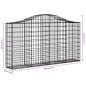 vidaXL Cestas gaviones 14 uds forma de arco hierro 200x30x100/120 cm vidaXL Cestas gaviones 14 uds forma de arco hierro 200x30x100/120 cm