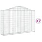 vidaXL Cestas de gaviones 7 uds forma de arco hierro 200x30x120/140 cm vidaXL Cestas de gaviones 7 uds forma de arco hierro 200x30x120/140 cm