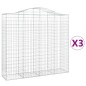 vidaXL Cestas de gaviones 3 uds forma de arco hierro 200x50x180/200 cm vidaXL Cestas de gaviones 3 uds forma de arco hierro 200x50x180/200 cm