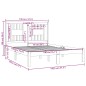vidaXL Estructura de cama madera maciza de pino gris 140x190 cm vidaXL Estructura de cama madera maciza de pino gris 140x190 cm