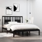 vidaXL Estructura de cama madera maciza de pino negro 140x190 cm vidaXL Estructura de cama madera maciza de pino negro 140x190 cm
