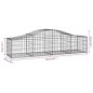 vidaXL Cestas de gaviones 4 uds forma de arco hierro 200x50x40/60 cm vidaXL Cestas de gaviones 4 uds forma de arco hierro 200x50x40/60 cm