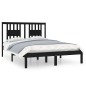 vidaXL Estructura de cama madera maciza de pino negro 140x190 cm vidaXL Estructura de cama madera maciza de pino negro 140x190 cm
