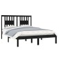 vidaXL Estructura de cama madera maciza de pino negro 140x190 cm vidaXL Estructura de cama madera maciza de pino negro 140x190 cm