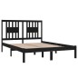 vidaXL Estructura de cama madera maciza de pino negro 140x190 cm vidaXL Estructura de cama madera maciza de pino negro 140x190 cm