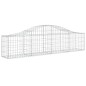 vidaXL Cestas de gaviones 2 uds forma de arco hierro 200x30x40/60 cm vidaXL Cestas de gaviones 2 uds forma de arco hierro 200x30x40/60 cm