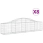 vidaXL Cestas de gaviones 8 uds forma de arco hierro 200x30x40/60 cm vidaXL Cestas de gaviones 8 uds forma de arco hierro 200x30x40/60 cm