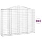 vidaXL Cestas gaviones 10 uds forma de arco hierro 200x30x140/160 cm vidaXL Cestas gaviones 10 uds forma de arco hierro 200x30x140/160 cm