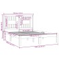 vidaXL Estructura de cama madera maciza de pino negro 140x190 cm vidaXL Estructura de cama madera maciza de pino negro 140x190 cm