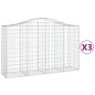 vidaXL Cestas de gaviones 3 uds forma de arco hierro 200x50x120/140 cm vidaXL Cestas de gaviones 3 uds forma de arco hierro 200x50x120/140 cm