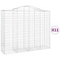 vidaXL Cestas gaviones 11 uds forma de arco hierro 200x50x160/180 cm vidaXL Cestas gaviones 11 uds forma de arco hierro 200x50x160/180 cm