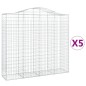 vidaXL Cestas de gaviones 5 uds forma de arco hierro 200x50x180/200 cm vidaXL Cestas de gaviones 5 uds forma de arco hierro 200x50x180/200 cm
