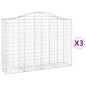 vidaXL Cestas de gaviones 3 uds forma de arco hierro 200x50x140/160 cm vidaXL Cestas de gaviones 3 uds forma de arco hierro 200x50x140/160 cm
