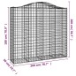 vidaXL Cestas de gaviones 9 uds forma de arco hierro 200x50x180/200 cm vidaXL Cestas de gaviones 9 uds forma de arco hierro 200x50x180/200 cm