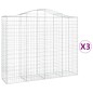 vidaXL Cestas de gaviones 3 uds forma de arco hierro 200x50x160/180 cm vidaXL Cestas de gaviones 3 uds forma de arco hierro 200x50x160/180 cm