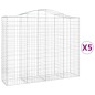 vidaXL Cestas de gaviones 5 uds forma de arco hierro 200x50x160/180 cm vidaXL Cestas de gaviones 5 uds forma de arco hierro 200x50x160/180 cm