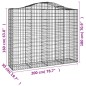 vidaXL Cestas de gaviones 5 uds forma de arco hierro 200x50x160/180 cm vidaXL Cestas de gaviones 5 uds forma de arco hierro 200x50x160/180 cm