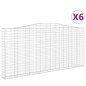vidaXL Cestas de gaviones 6 uds forma de arco hierro 400x30x180/200 cm vidaXL Cestas de gaviones 6 uds forma de arco hierro 400x30x180/200 cm