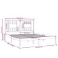 vidaXL Estructura de cama madera maciza de pino marrón miel 140x200 cm