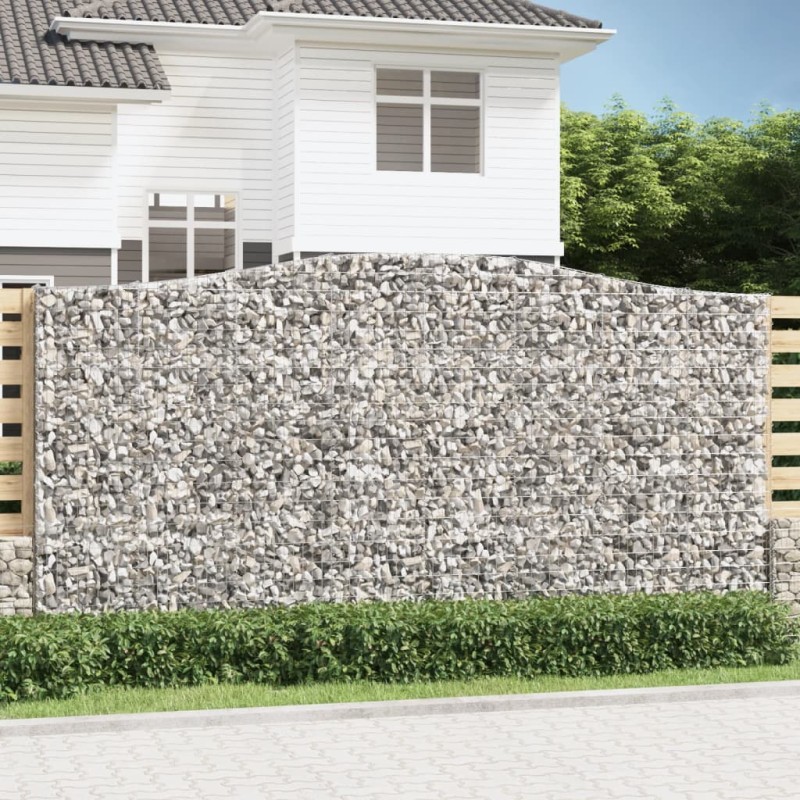 vidaXL Cestas de gaviones 5 uds forma de arco hierro 400x30x200/220 cm vidaXL Cestas de gaviones 5 uds forma de arco hierro 400x30x200/220 cm