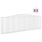 vidaXL Cestas de gaviones 3 uds forma de arco hierro 400x30x120/140 cm vidaXL Cestas de gaviones 3 uds forma de arco hierro 400x30x120/140 cm