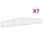vidaXL Cestas de gaviones 7 uds forma de arco hierro 400x30x40/60 cm vidaXL Cestas de gaviones 7 uds forma de arco hierro 400x30x40/60 cm