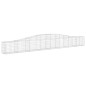 vidaXL Cestas de gaviones 7 uds forma de arco hierro 400x30x40/60 cm vidaXL Cestas de gaviones 7 uds forma de arco hierro 400x30x40/60 cm