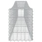 vidaXL Cestas de gaviones 7 uds forma de arco hierro 400x30x40/60 cm vidaXL Cestas de gaviones 7 uds forma de arco hierro 400x30x40/60 cm