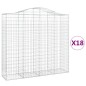 vidaXL Cestas gaviones 18 uds forma de arco hierro 200x50x180/200 cm vidaXL Cestas gaviones 18 uds forma de arco hierro 200x50x180/200 cm