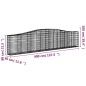 vidaXL Cestas de gaviones 5 uds forma de arco hierro 400x30x80/100 cm vidaXL Cestas de gaviones 5 uds forma de arco hierro 400x30x80/100 cm
