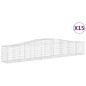 vidaXL Cestas de gaviones 15 uds forma de arco hierro 400x50x60/80 cm vidaXL Cestas de gaviones 15 uds forma de arco hierro 400x50x60/80 cm
