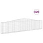 vidaXL Cestas de gaviones 20 uds forma de arco hierro 400x30x80/100 cm vidaXL Cestas de gaviones 20 uds forma de arco hierro 400x30x80/100 cm