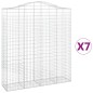 vidaXL Cestas de gaviones 7 uds forma de arco hierro 200x50x220/240 cm vidaXL Cestas de gaviones 7 uds forma de arco hierro 200x50x220/240 cm