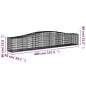 vidaXL Cestas de gaviones 4 uds forma de arco hierro 400x50x60/80 cm vidaXL Cestas de gaviones 4 uds forma de arco hierro 400x50x60/80 cm
