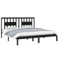 vidaXL Estructura de cama de madera maciza de pino negro 200x200 cm