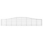vidaXL Cestas de gaviones 2 uds forma de arco hierro 400x50x60/80 cm vidaXL Cestas de gaviones 2 uds forma de arco hierro 400x50x60/80 cm
