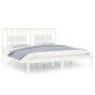 vidaXL Estructura de cama madera maciza blanco 180x200 cm vidaXL Estructura de cama madera maciza blanco 180x200 cm