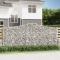 vidaXL Cestas de gaviones 10 uds forma de arco hierro 400x50x160/180cm vidaXL Cestas de gaviones 10 uds forma de arco hierro 400x50x160/180cm
