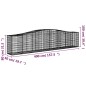 vidaXL Cestas de gaviones 6 uds forma de arco hierro 400x50x80/100 cm vidaXL Cestas de gaviones 6 uds forma de arco hierro 400x50x80/100 cm