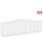 vidaXL Cestas de gaviones 4 uds forma de arco hierro 400x50x100/120 cm vidaXL Cestas de gaviones 4 uds forma de arco hierro 400x50x100/120 cm