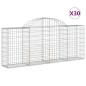 vidaXL Cestas de gaviones 30 uds forma de arco hierro 200x30x80/100 cm vidaXL Cestas de gaviones 30 uds forma de arco hierro 200x30x80/100 cm