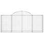 vidaXL Cestas de gaviones 30 uds forma de arco hierro 200x30x80/100 cm vidaXL Cestas de gaviones 30 uds forma de arco hierro 200x30x80/100 cm