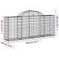 vidaXL Cestas de gaviones 30 uds forma de arco hierro 200x30x80/100 cm vidaXL Cestas de gaviones 30 uds forma de arco hierro 200x30x80/100 cm